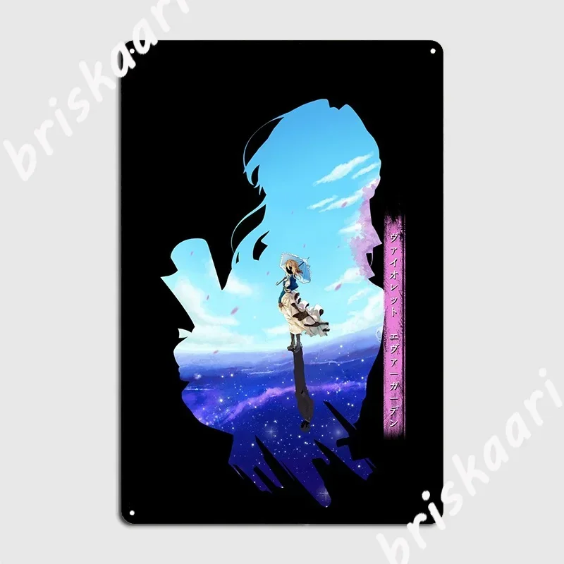 Violet Evergarden Metal Sign Club Home Kitchen Mural Painting Retro Tin Sign Poster