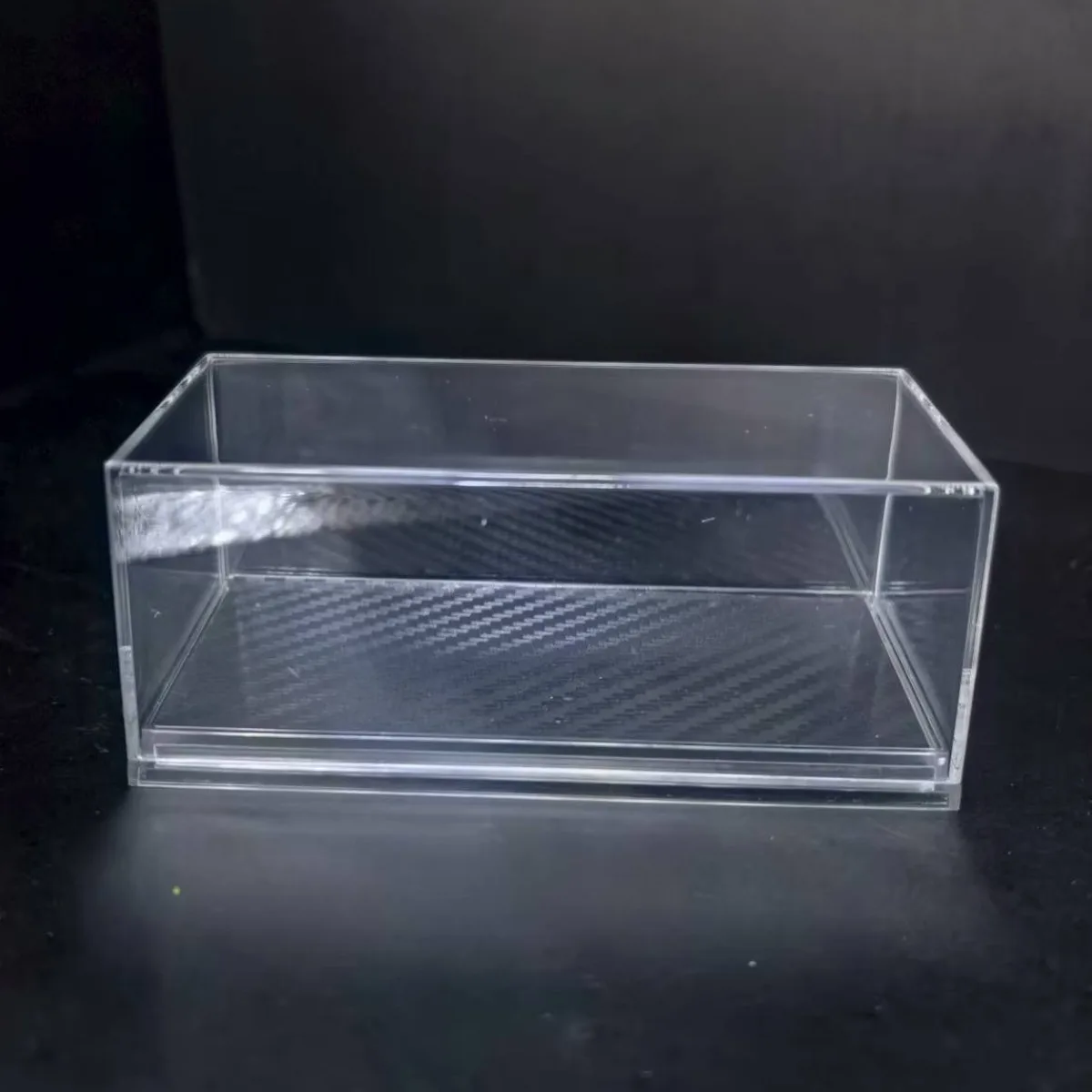 Caixa de exibição acrílica 4.7 "x 2.3", caixa para escala 1:64 1:87 modelo de carro figura colecionável em miniatura diy cena construção diorama