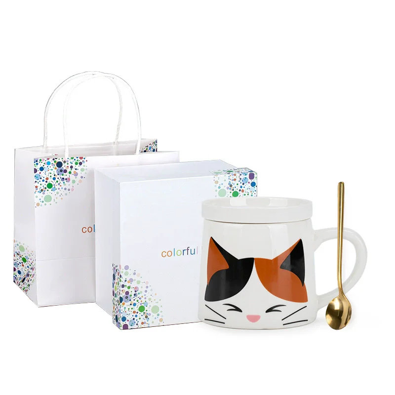 

Cangkir Keramik Kucing Lucu, Perjalanan Rumah Cangkir Teh Kopi Kartun, Kepribadian Baru Dengan Tutup Sendok