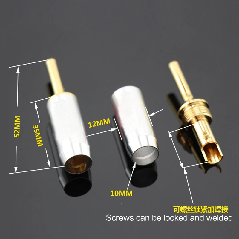 DIYLIVE Hi-fi Fever Free welding horn wire plug banana head main speaker wire power amplifier banana plug