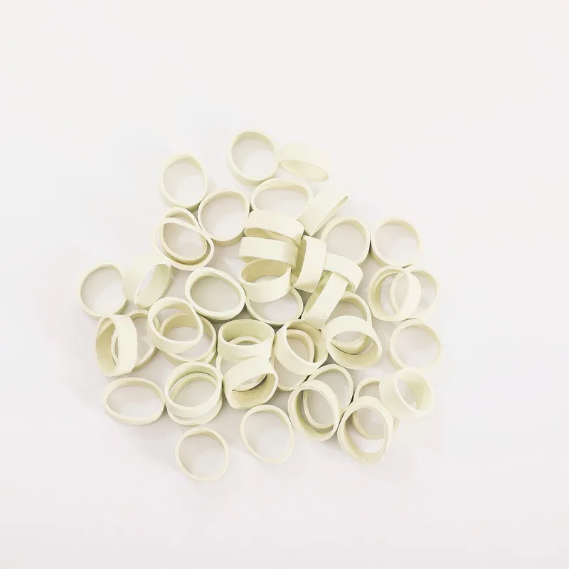 500 Pcs White Rubber Bands Diameter 15mm Strong Elastic Silicone Rubber Band Rubber Ring Elastic Bands Home Office Accessories