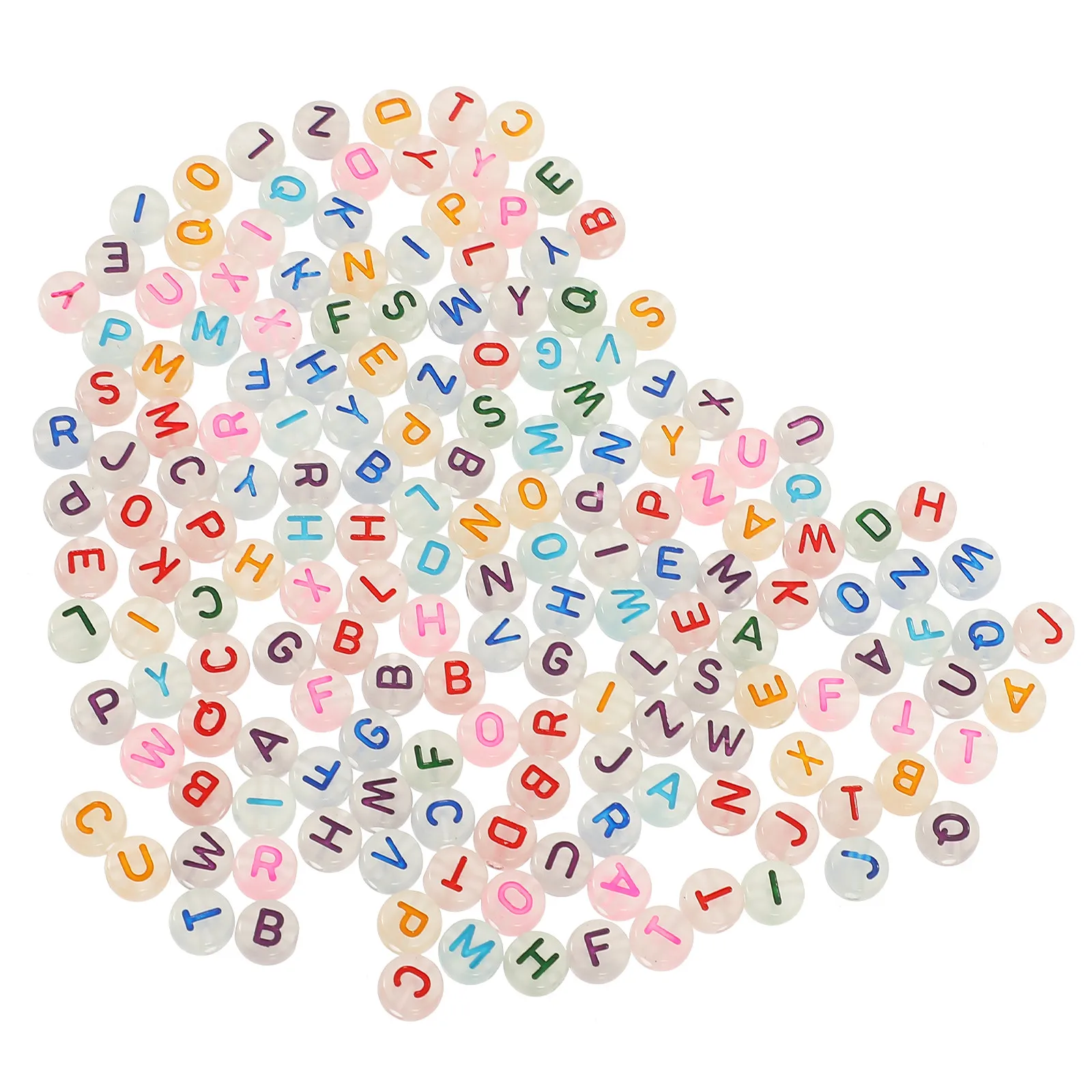 

500 шт. разноцветных светящихся в темноте гладких нежных бусин оптом для изготовления браслетов, украшений, поделок своими руками, аксессуаров, праздничных подарков