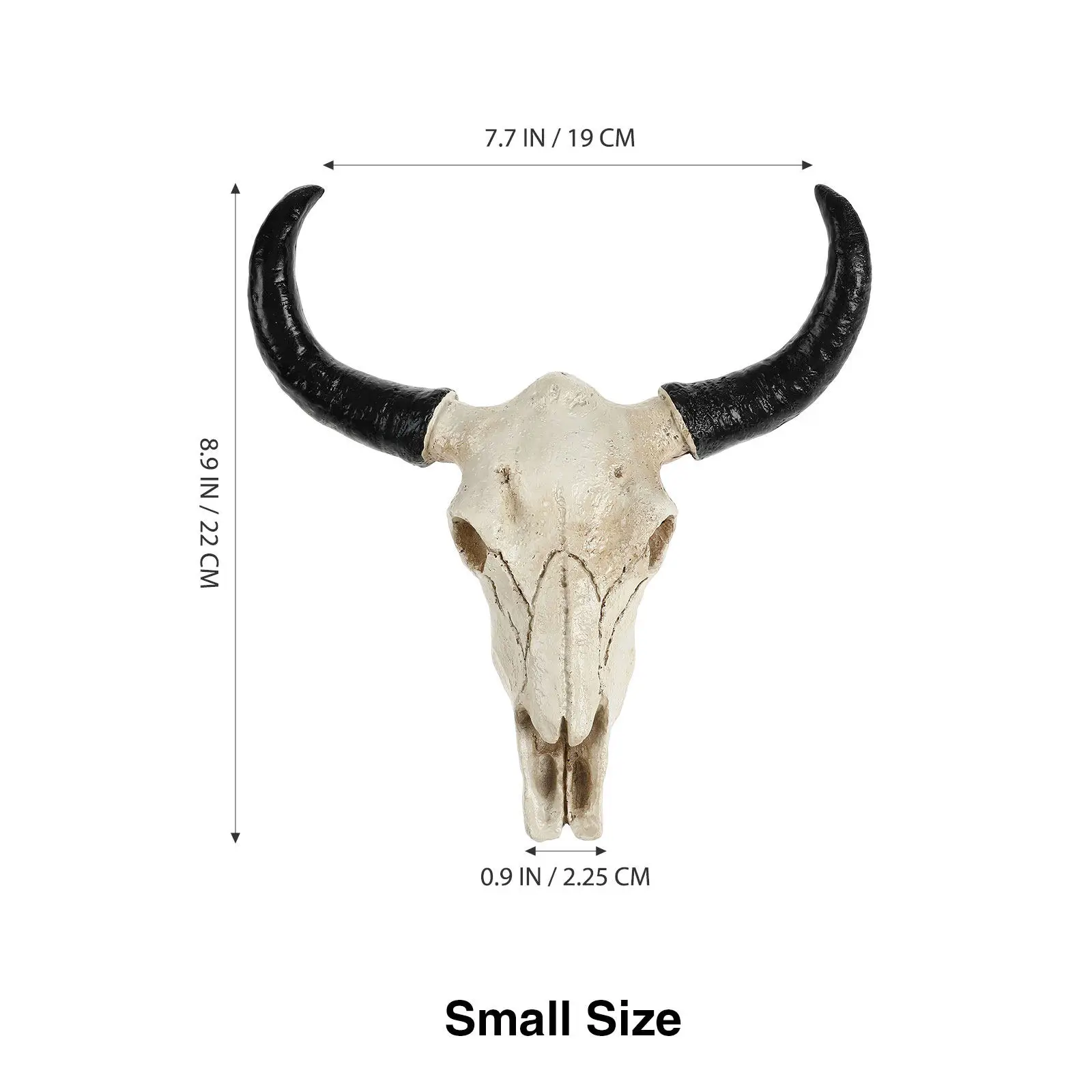 Resin Cow Skull Wall Hanging Decor Realistic Skulls Bull Skull Head Ornament for Home Office Living Space