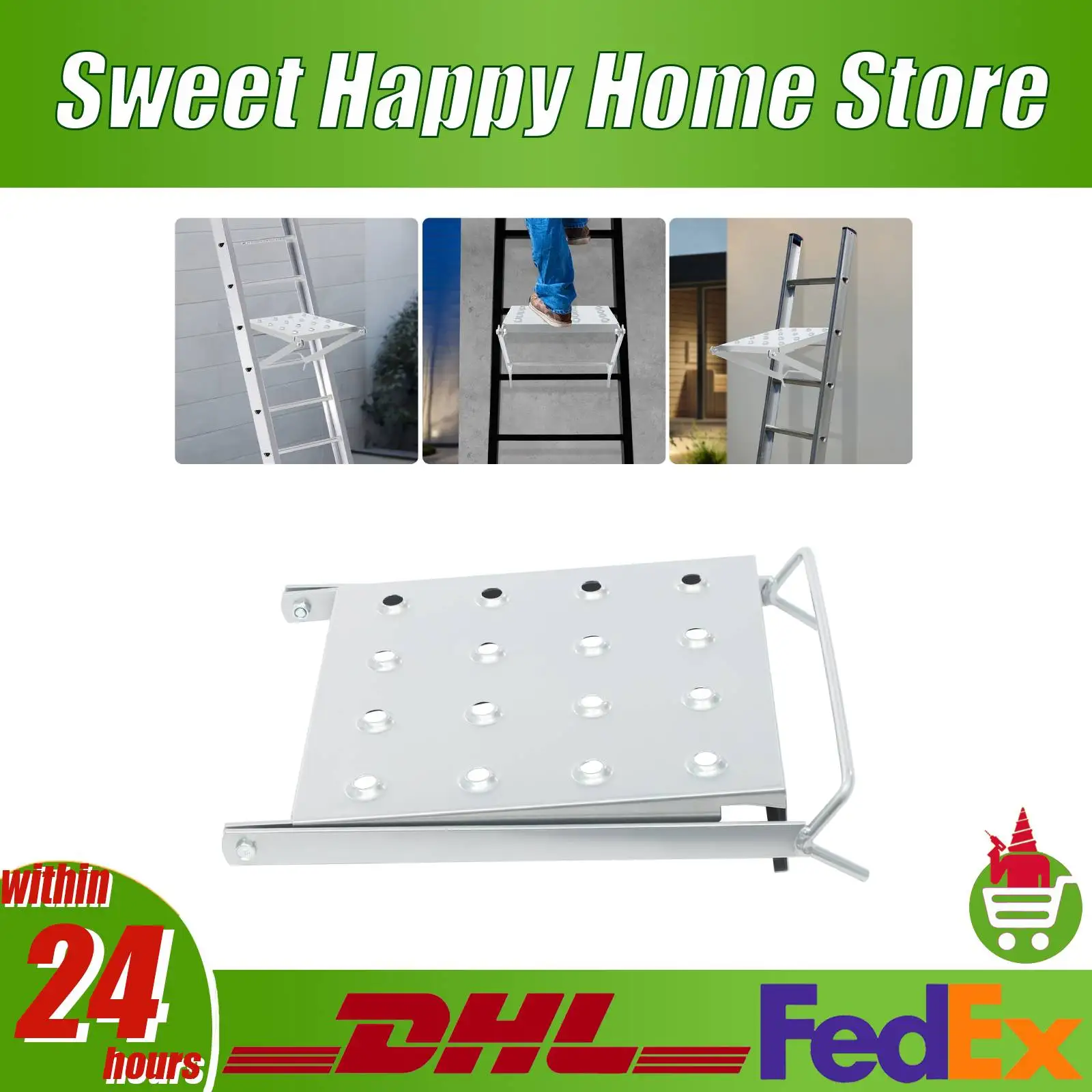 

Аксессуар для рабочей платформы лестницы, подвесной складной, емкостью 330 фунтов для ремонта электропроводки, установки кондиционера