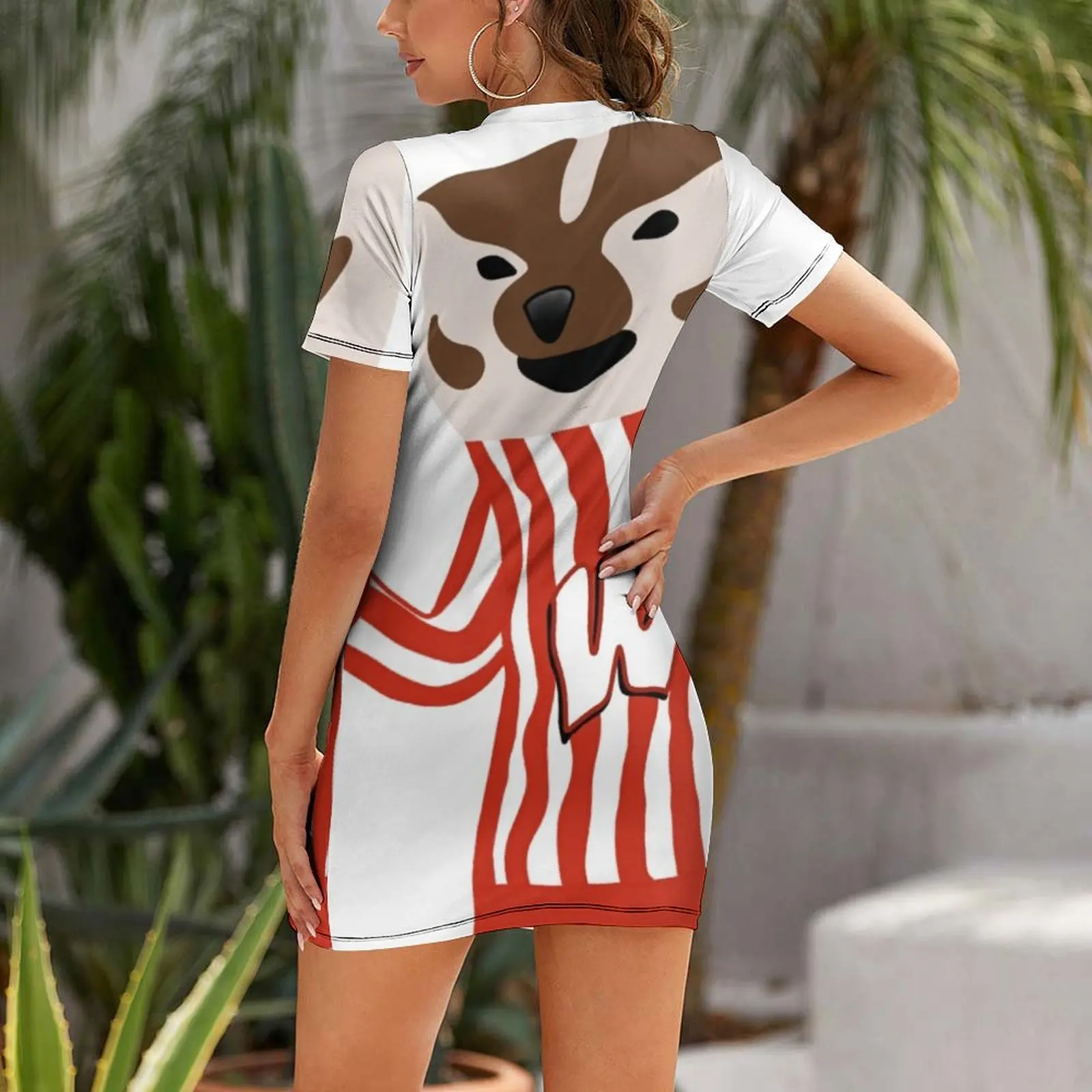 Bucky Badger & Culvers Short Sleeved Dress women's evening dresses long dresses for women clothing women summer 2024