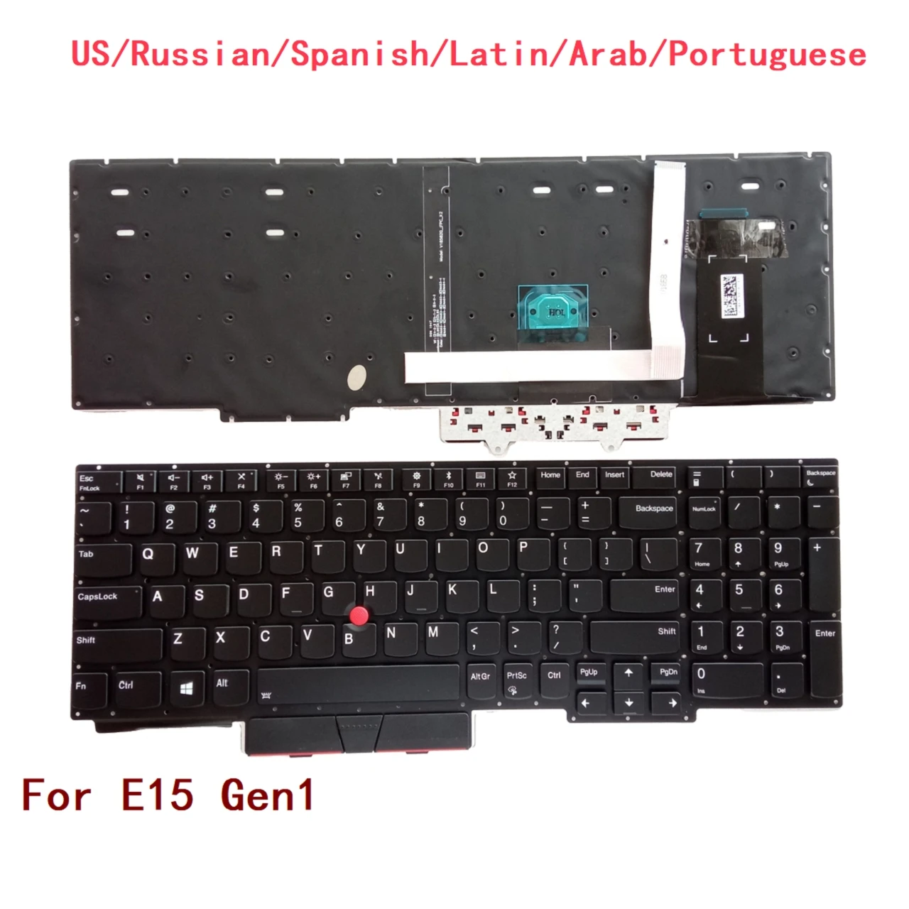 teclado retroiluminado para lenovo thinkpad eua russo espanhol latino arabe portugues laptop notebook substituicao de pc e15 gen1 novo 01