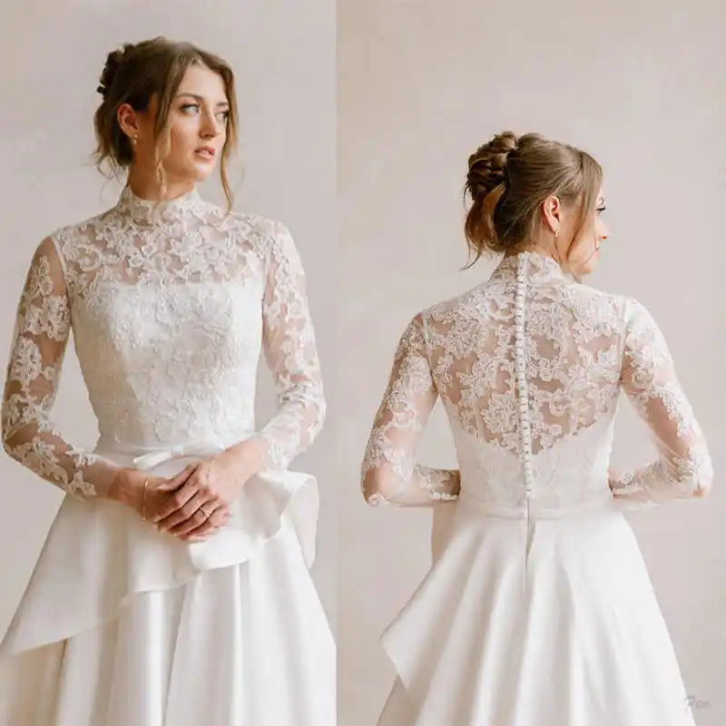 customized-high-quality-lace-applique-wedding-jacket-for-girls-formal-sleeveless-pearls-party-gowns-vestido-marrie