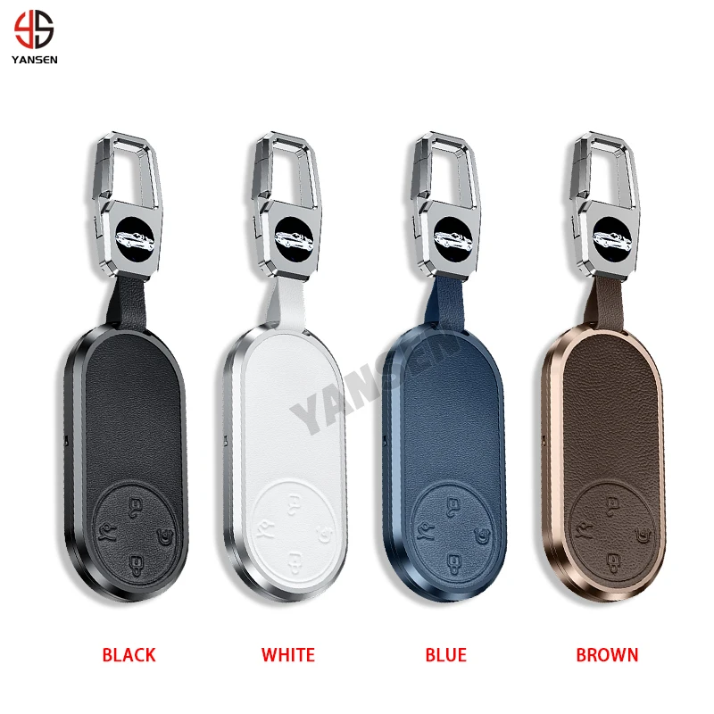 

2024 New Design Color Aluminum Alloy Leather Key Case For Aito M9 Key Decoration Accessories