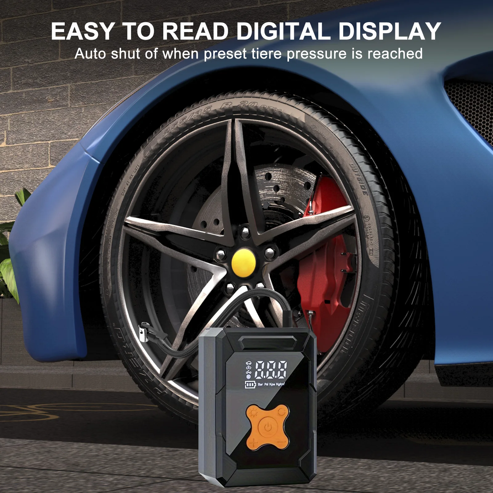 

Cordless Air Pump Portable Air Compressor Car Tire Air Pump Tire Inflator Electric Tire Inflator for Car Motorcycle Bike Balls