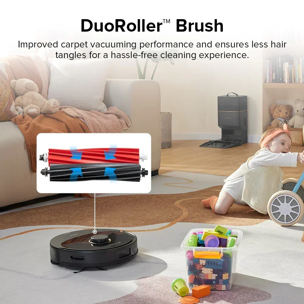 Roborock Q8 Max+ Robot Vacuum Cleaner with Auto Empty Dock 5500Pa Suction 3D Mapping Upgraded Version of Roborock Q7 Max Plus