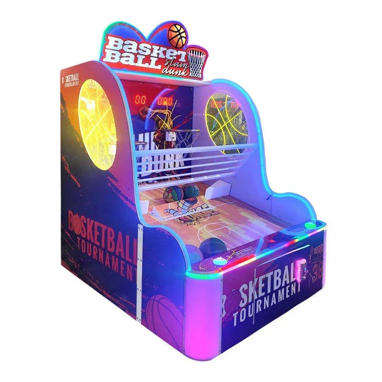 Colorful Indoor Kids Basketball Shooting Hoops Cabinet Arcade Game Machine with 1 Year Warranty