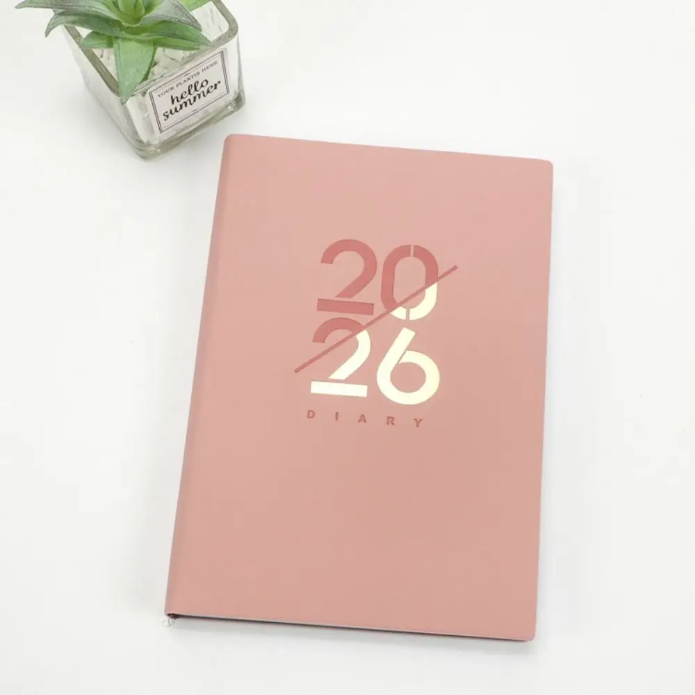 

English 2026 Schedule Planner Notepad 12 Months Bookmark 365 Days Efficiency Notebook Simple Portable