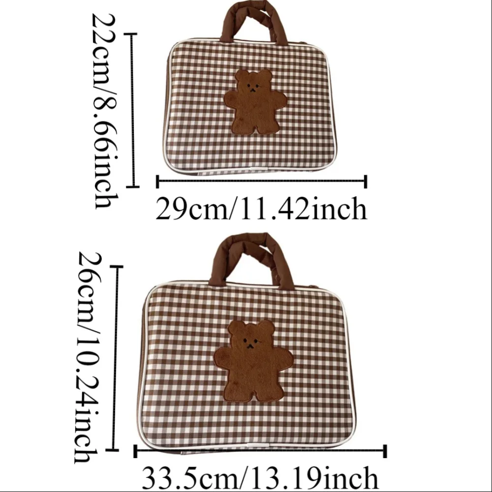 Сумка для планшета с рисунком шахматной доски, защитная сумка для ноутбука с мультяшными животными, защита от падения, портативная сумка для хранения компьютера, работа