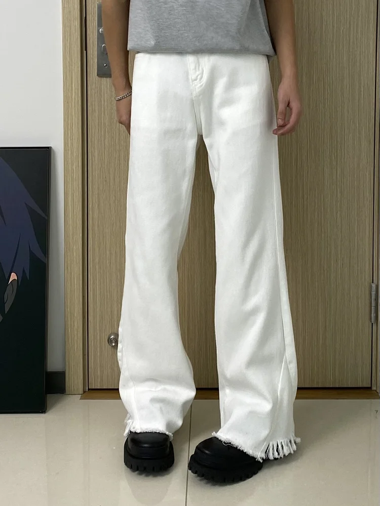 

Ретро-джинсы с легким расклешением в американском стиле, унисекс, прямые брюки в уличном стиле, повседневные летние джинсы