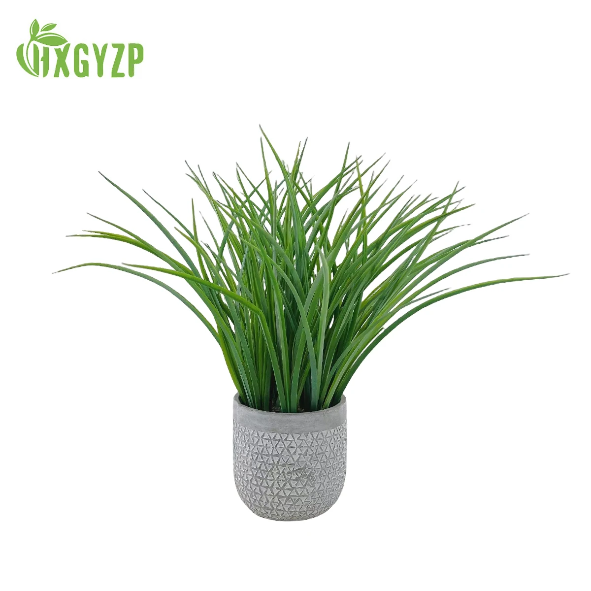 45cm Artificial Plants Potted Faux Green Plant Plastic Grass With Cement Flowerpot Living Room Indoor Home Decor Fake Grass