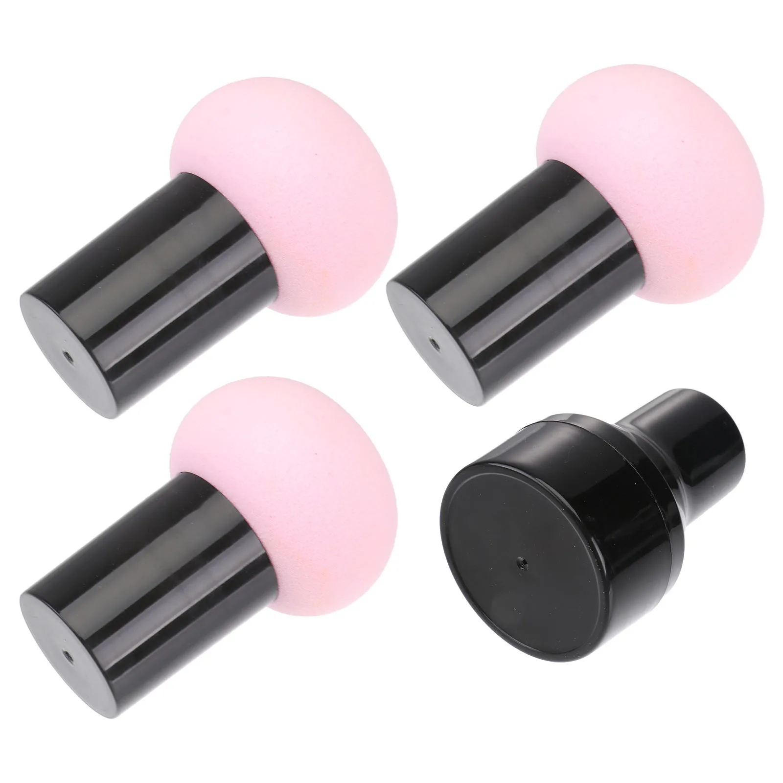 

3 pcs Mushroom Shape Silicone Makeup Puff Large Head Foundation Applicator For Liquid Cream Blush Highlighter Wet Dry Use Seal