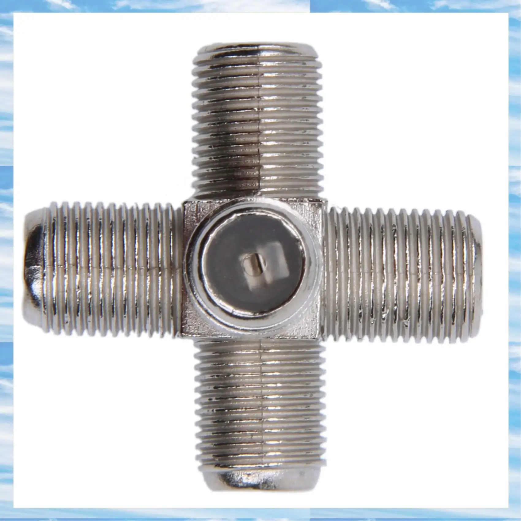 T31C-20-Pack 3-Way F-Type Coax Cable Splitter Combiner Female To 3 Female For Video VCR Antenna TV Cable Satellite,Silver