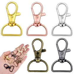 10PCS Gancio Girevole Portachiavi Clip Gancio D-Ring Clip Cordino Hardware per Portachiavi Fare Cordino Fare Portafoglio Hardware Artigianato FAI DA TE