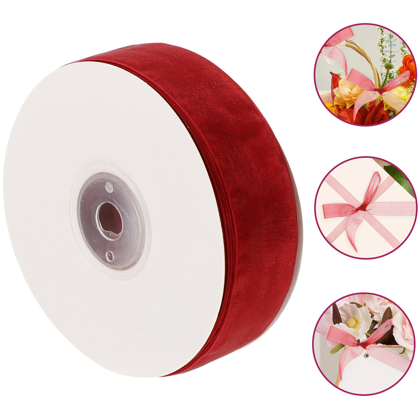 

1 Roll Tulle Gift Package Wrapping Ribbon Craft Diy Wear-Resistant Smooth Festival Cuttable Multi-Function Present Ribbon For
