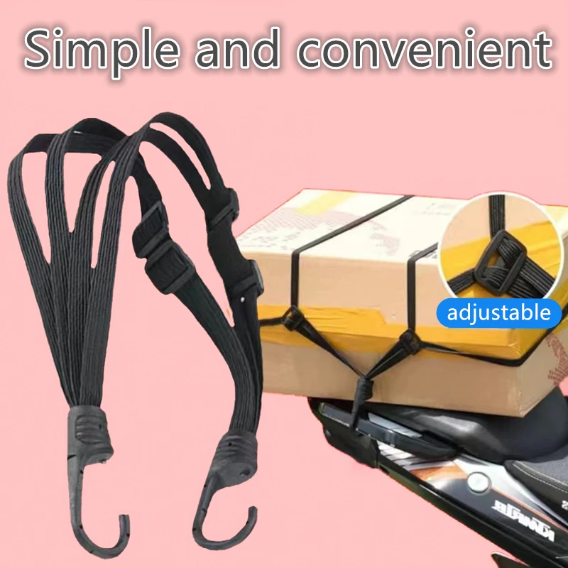 1Pc Motorcycle Elastic Suitcase with Safety Hook-Versatile Helmet Mesh Gear Transport Durable and Sleek for Daily Travel