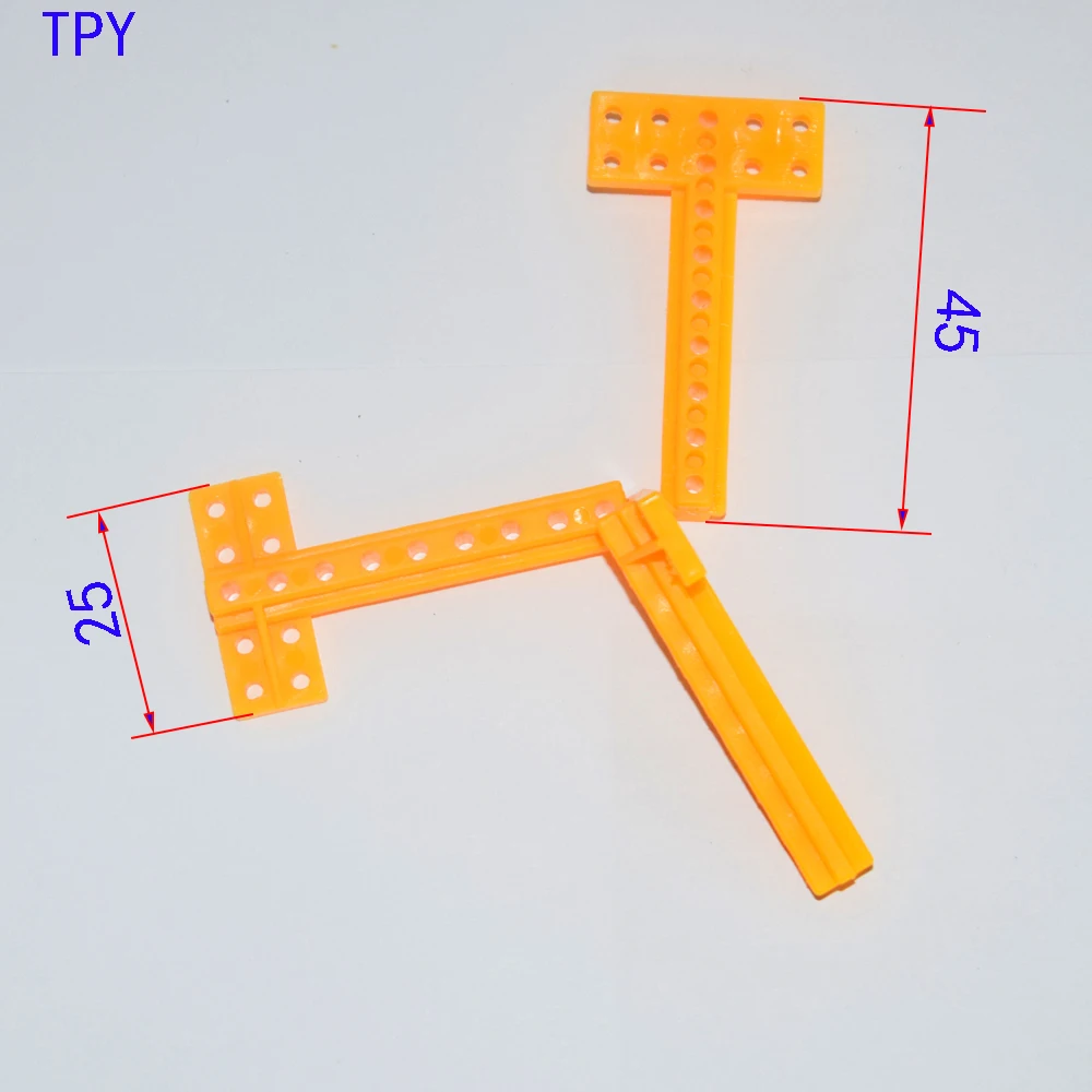 10/100pcs T type Plastic frame cross bar/connector/support rod/universal rod/rc car DIY toy parts technology model part