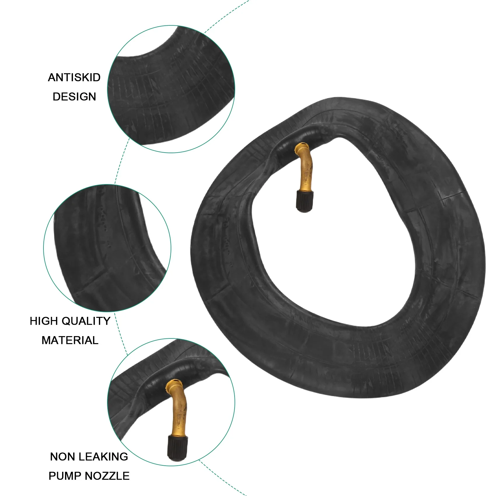 Ajuste interno do tubo para o "trotinette" elétrico do gás, roda da cadeira de rodas, 8in x 2in, 200 × 50 in, 8in