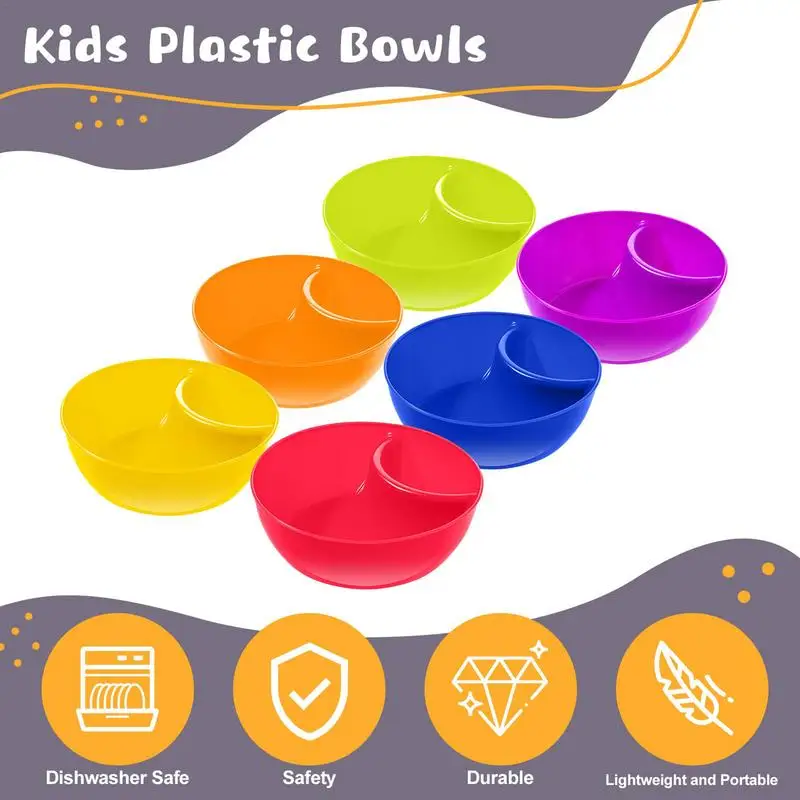 Chip and Dip Bowls Stackable Divided Cereal Dish Anti-soggy Cereal Bowls Separated Snack Bowl Sauce Dipping Dish Tomato Dip bowl