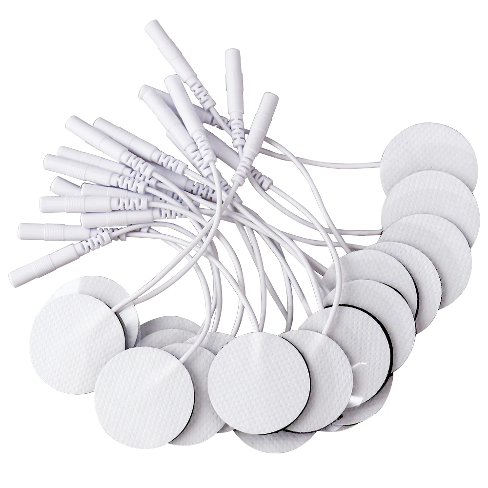 

50/100 шт. физиотерапевтические электроды, подушечки из нетканого материала, клейкий гель, сменный пластырь для устройства Tens, EMS, инструмент для стимуляции мышц