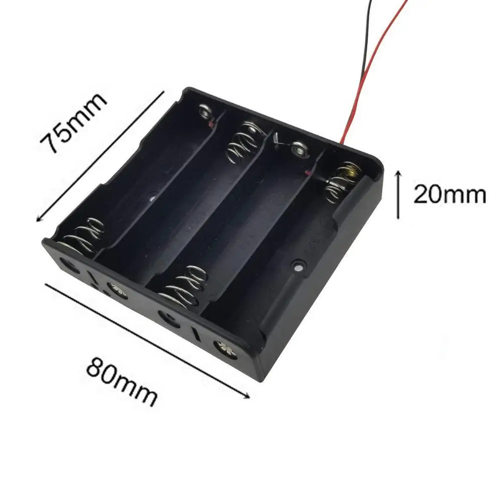 

Oaoyeer 18650 Battery Storage Box DIY Batteries Clip Holder Container With Wire Lead Pin 1x 2x 3x 4x Power Battery Storage Case