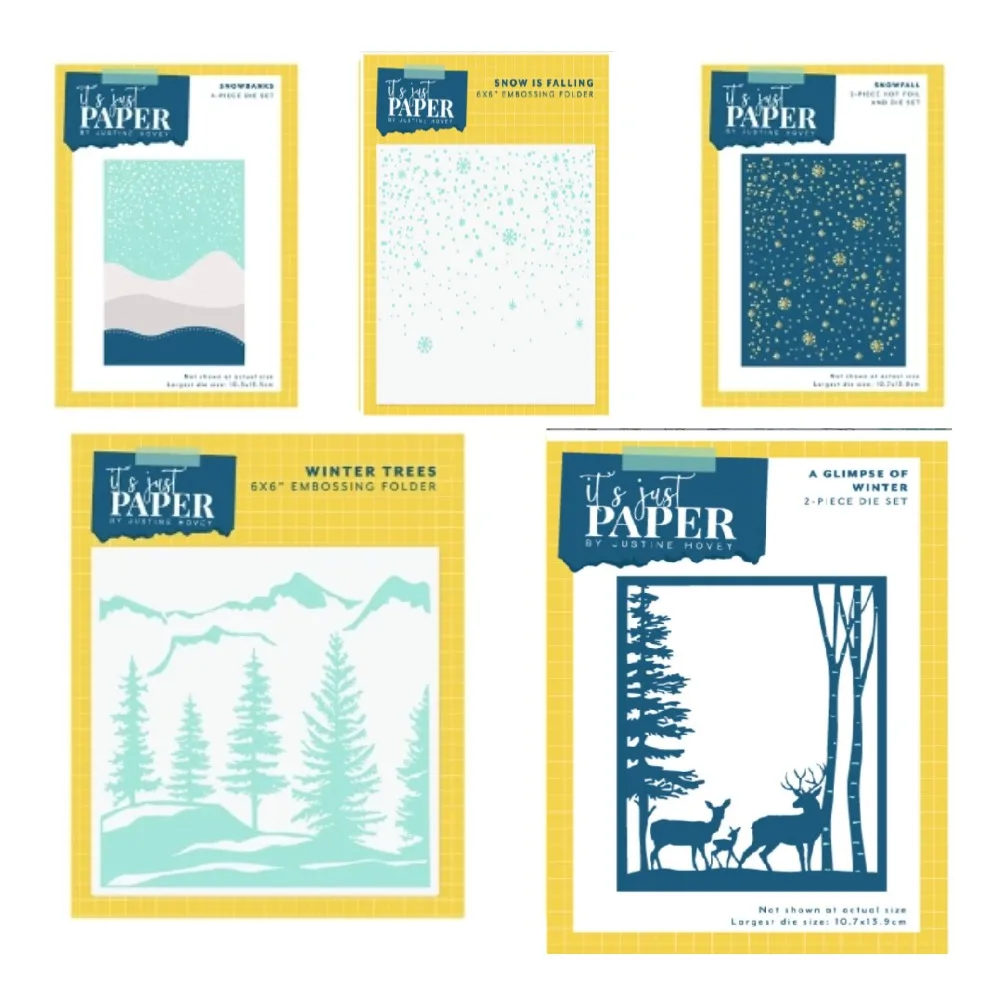 Снег падает с неба трафарет фотография тиснение шаблон Сделай Сам поздравительная открытка ручной работы