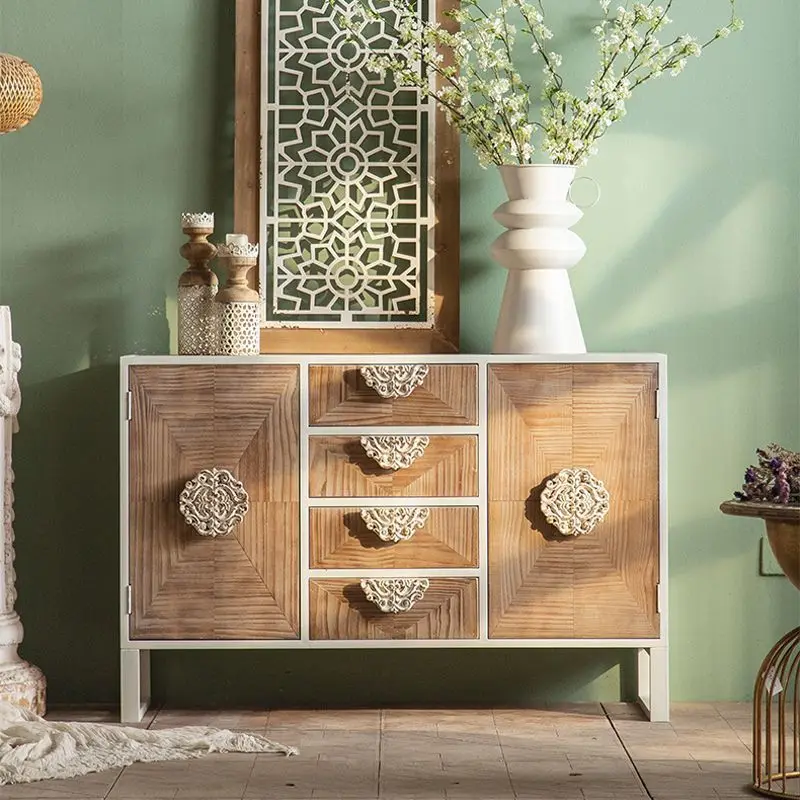 

Винтажные декоративные шкафы, столы на крыльце, шкафчики из Южной Восточной Азии, шкафы с гравировкой для дома, стильные шкафы на крыльце