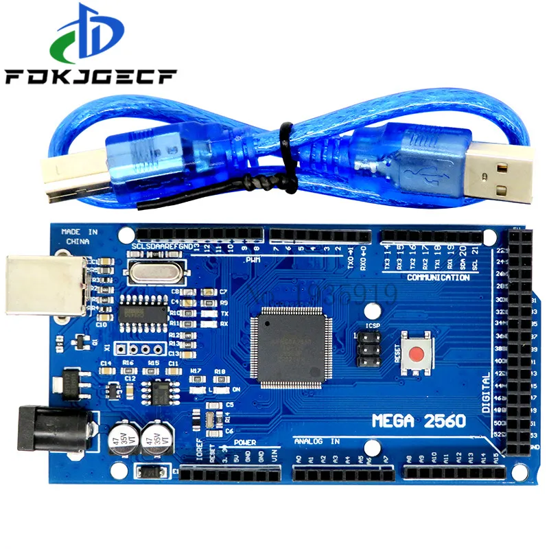 MEGA2560 MEGA 2560 R3 (ATmega2560-16AU CH340G) AVR USB board Development board MEGA2560 With 30cm USB Cable for arduino