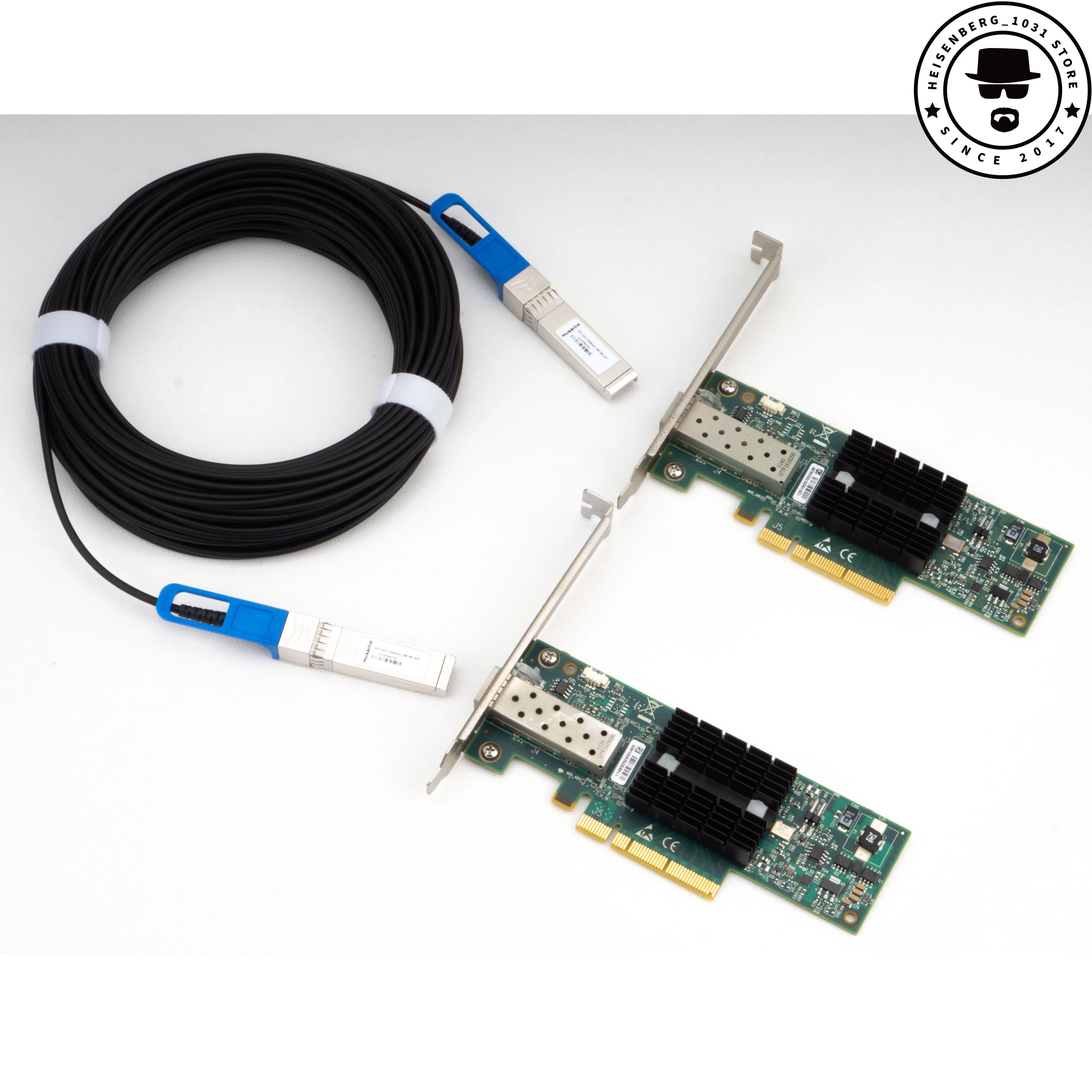 2 Stuks MNPA19-XTR/666172-001 10Gb Mellanox Connectx®-2 Nic Pcie 3.0X8 10gbe Single-Port Sfp + Dac1/2/3M MCP2104-X001B Gerenoveerd