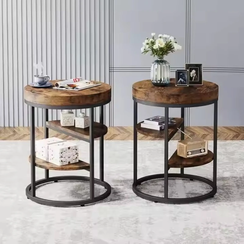 

Coffee table set British country wooden storage coffee sofa side solid wood
