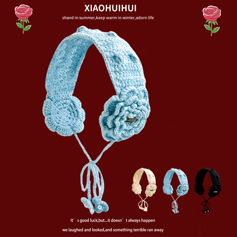 

Корейская простая и модная вязаная шапка с защитой для ушей, летающая шапка для женщин, сохраняющая тепло осенние и зимние шапки-бомберы