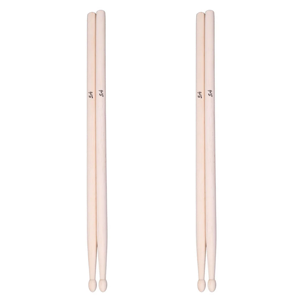 

2Pairs Maple Wood Drum Sticks Lightweight Durable Smooth Performance Practice Drumsticks for Beginners Adults Students 5a Drum