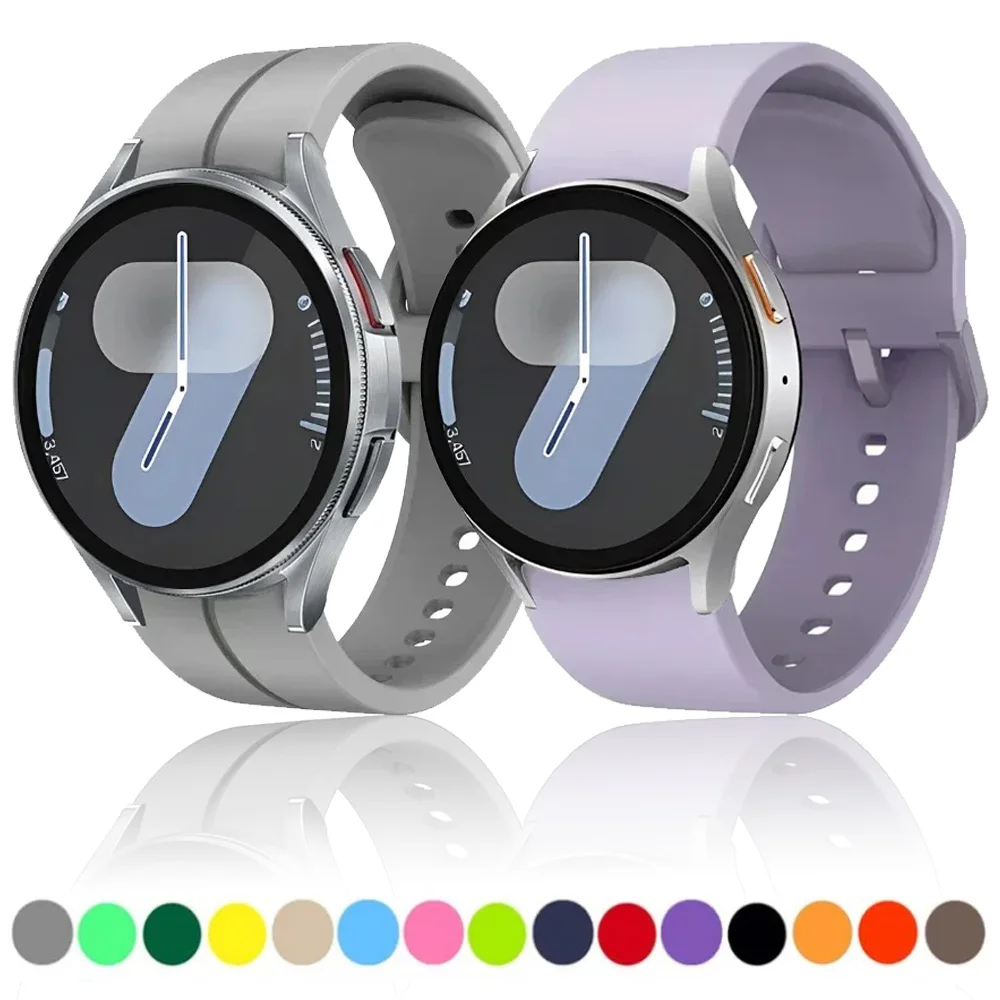Silikonarmband für Samsung Galaxy Watch 7 6 5 4 44mm 40mm Sportarmband Verstellbares Armband für Samsung Galaxy Watch Zubehör