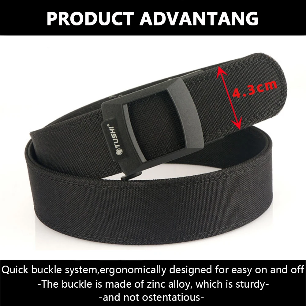 TUSHI 4,3 CM Taktische Gürtel Für Männer Legierung Quick Release Schnalle Harte Nylon Gürtel Männlichen Outdoor Militär Gürtel Zubehör Multi-größe – Detail 6