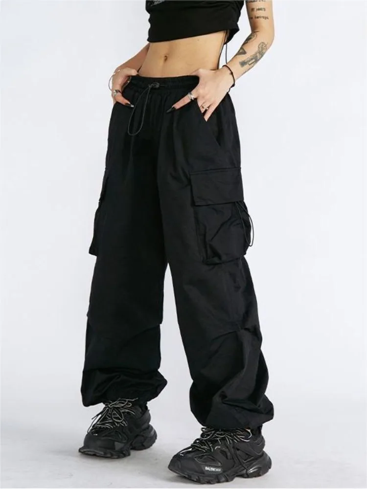 

HOUZHOU Y2k Vintage Baggy Cargo Pants Woman Harajuku Korean Fashion Oversized Sweatpants Hippie Wide Leg Trousers Kpop Spring