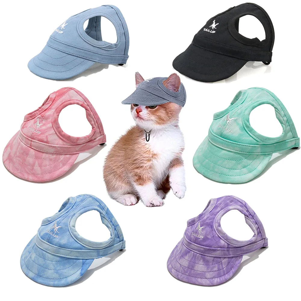 Pet Dog Caps Small Puppy Pets Summer Solid Oxford Cap Dog Baseball Visor Hat Outdoor Accessories Sunscreen Bonnet Cap Chihuahua