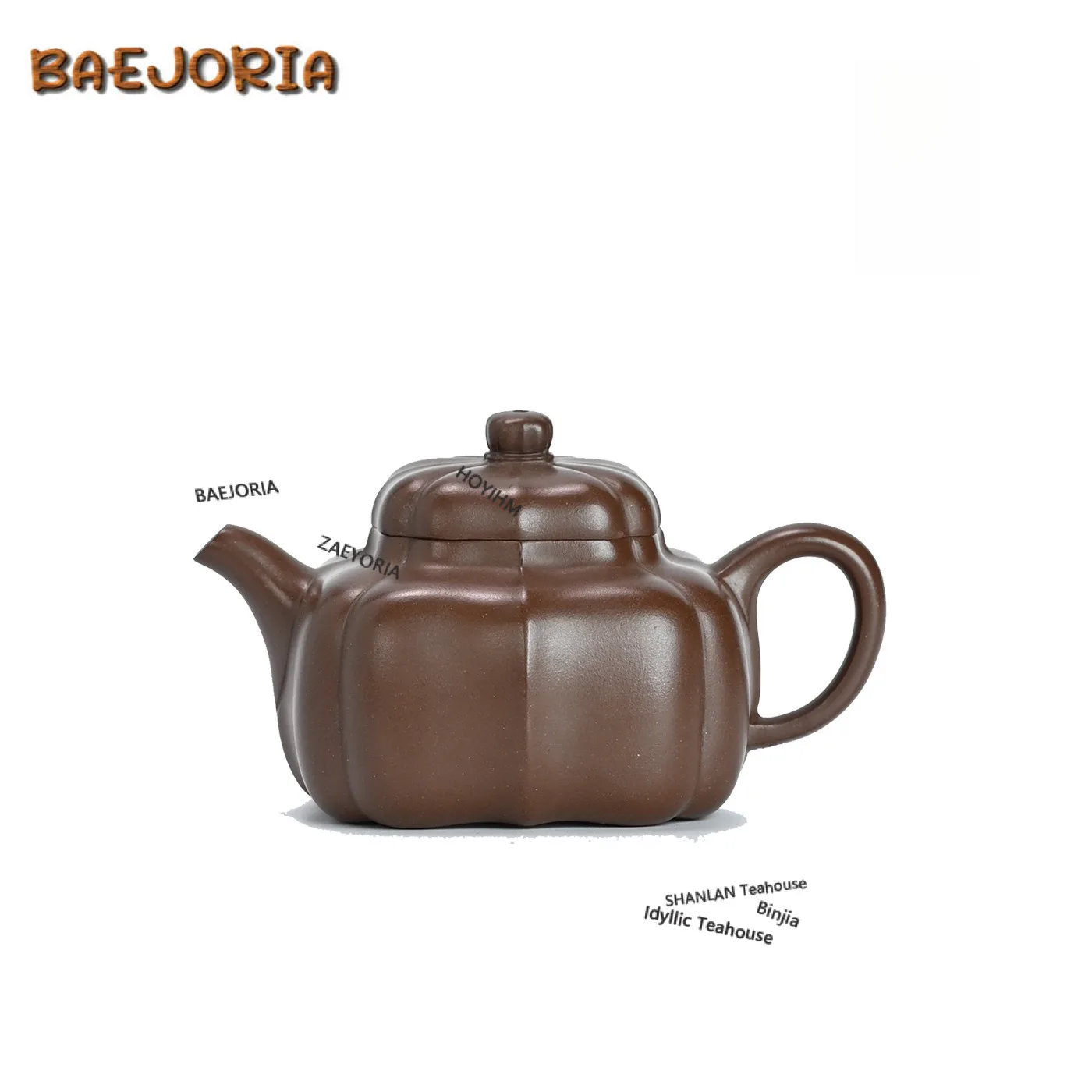 160ml Creative Yixing Purple Clay Teapots Handmade Square Ribs Pot Raw Ore Mud Kettle Chinese Zisha Tea Set Tableware Craft Gift