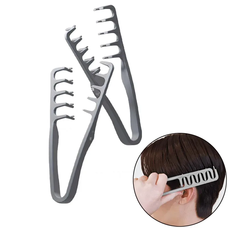 Volumengebender Haarstyling-Kamm mit breiter Zahnung, Lockenwerkzeuge, flauschige Textur für Männer, ideal für alle Haartypen, Haarstyling-Werkzeuge – 1/2 Stück