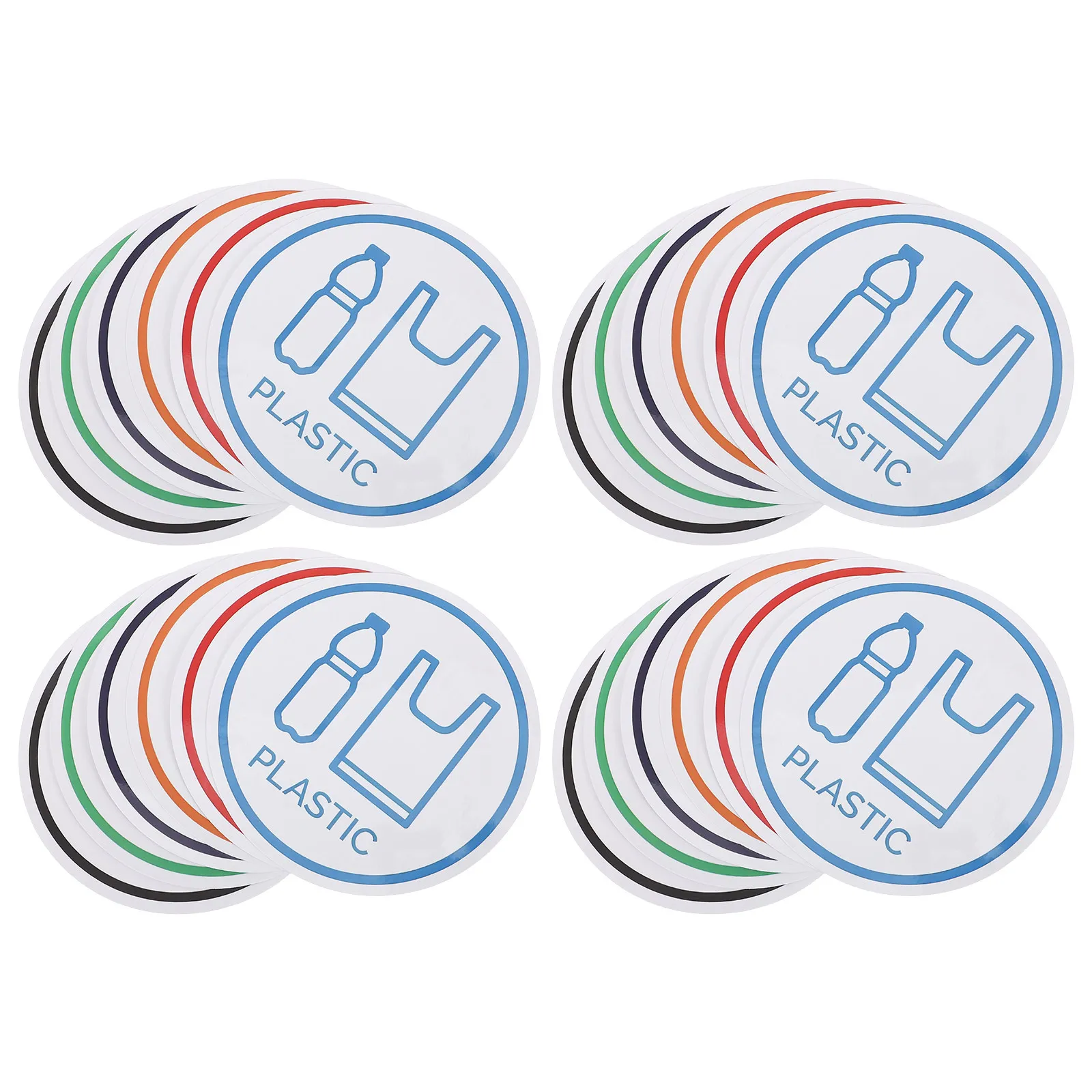 24Pcs Trash Can Labels Stickers Waterproof Recycle Symbol Stickers for Garbage Bins Home Office School Waste Sorting Solutions