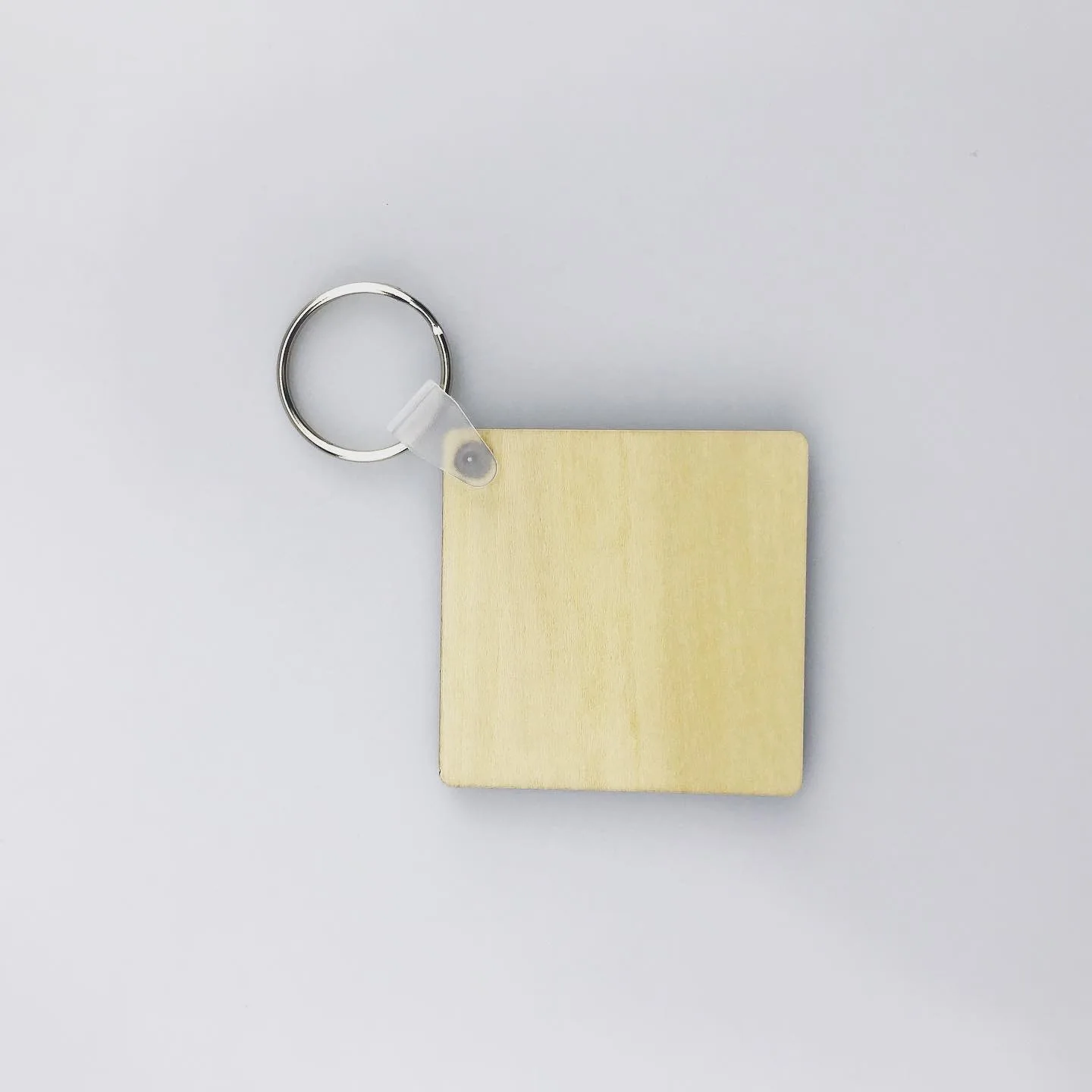 Sublimation Blank MDF Keychain Wooden Square&Circle Board Key Ring Keychains For DIY Heat Transfer Print Keyring