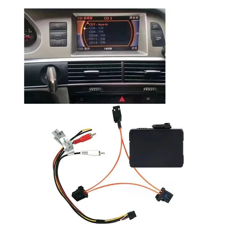 Imagem -03 - Carro Bluetooth Music Aux Audio Input Old 2gmmi Caixa Decodificadora de Fibra para Android Audi A6l A8l q7