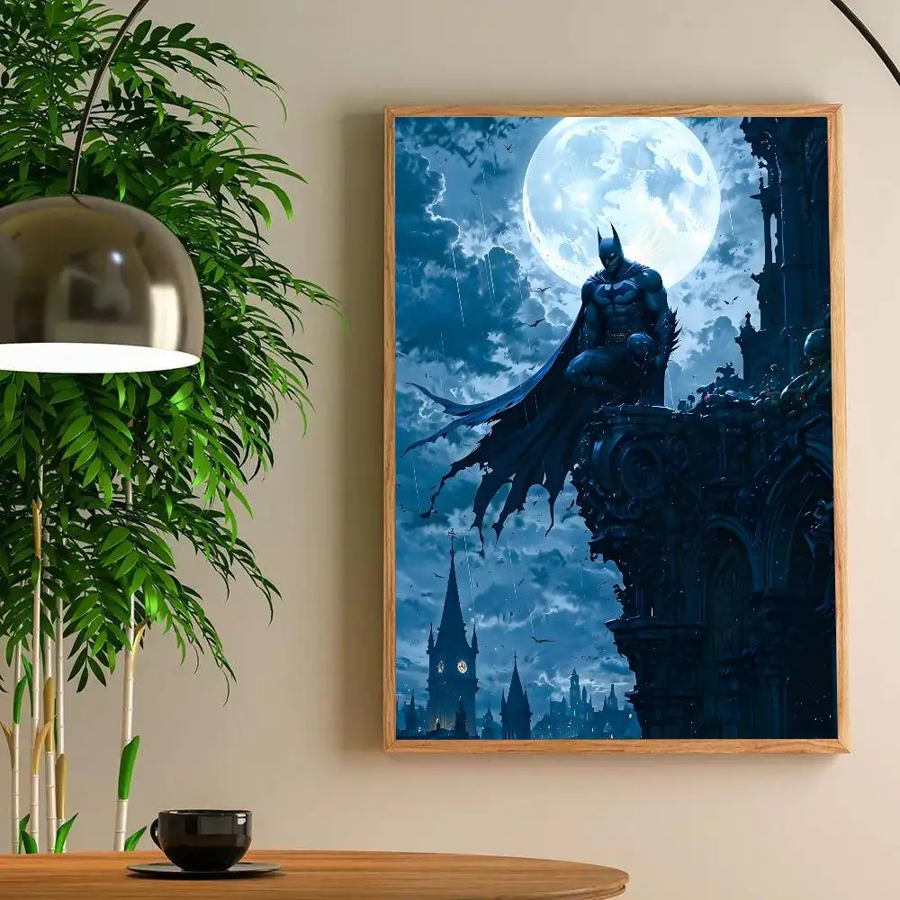 Coole Hero B-Bat-man-Poster, HD-Druck, Vintage-Wandkunst, Dekoration für Zuhause, Arbeitszimmer – Detail 12