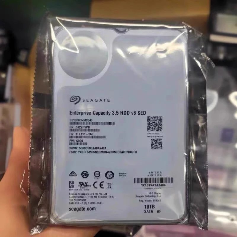 Seagate 오리지널 브랜드 데스크톱 서버 모니터링 하드 드라이브, 10TB HDD, 7200rpm, 256MB 캐시, SATA III, 3.5 인치, ST10000NM0046