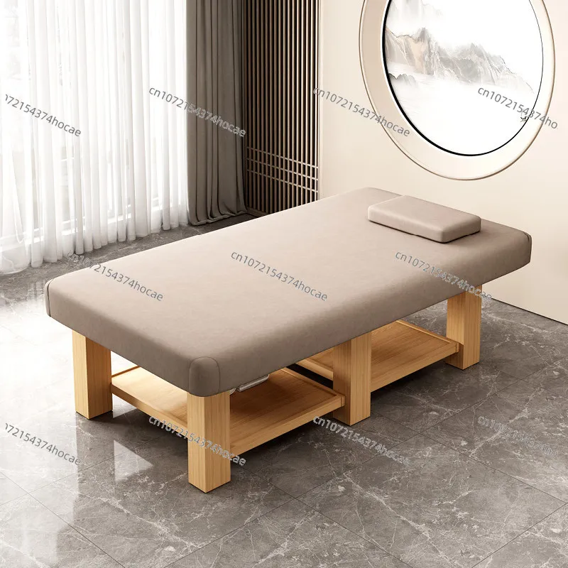 Large Solid Wood Beauty Bed Wide SAP Thai Massage Bed Special for Ear Picking Beauty Salon Health Club Special Bed view 4