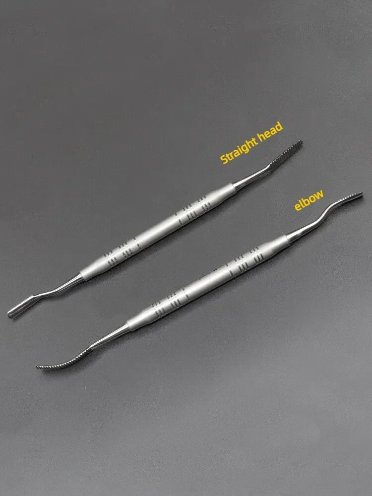 Professional Dental Bone File - Rough Alveolar Bone Ridge Instrument, Dual-Use as Tooth Gap File & Enamel File (Oral Implant Aux