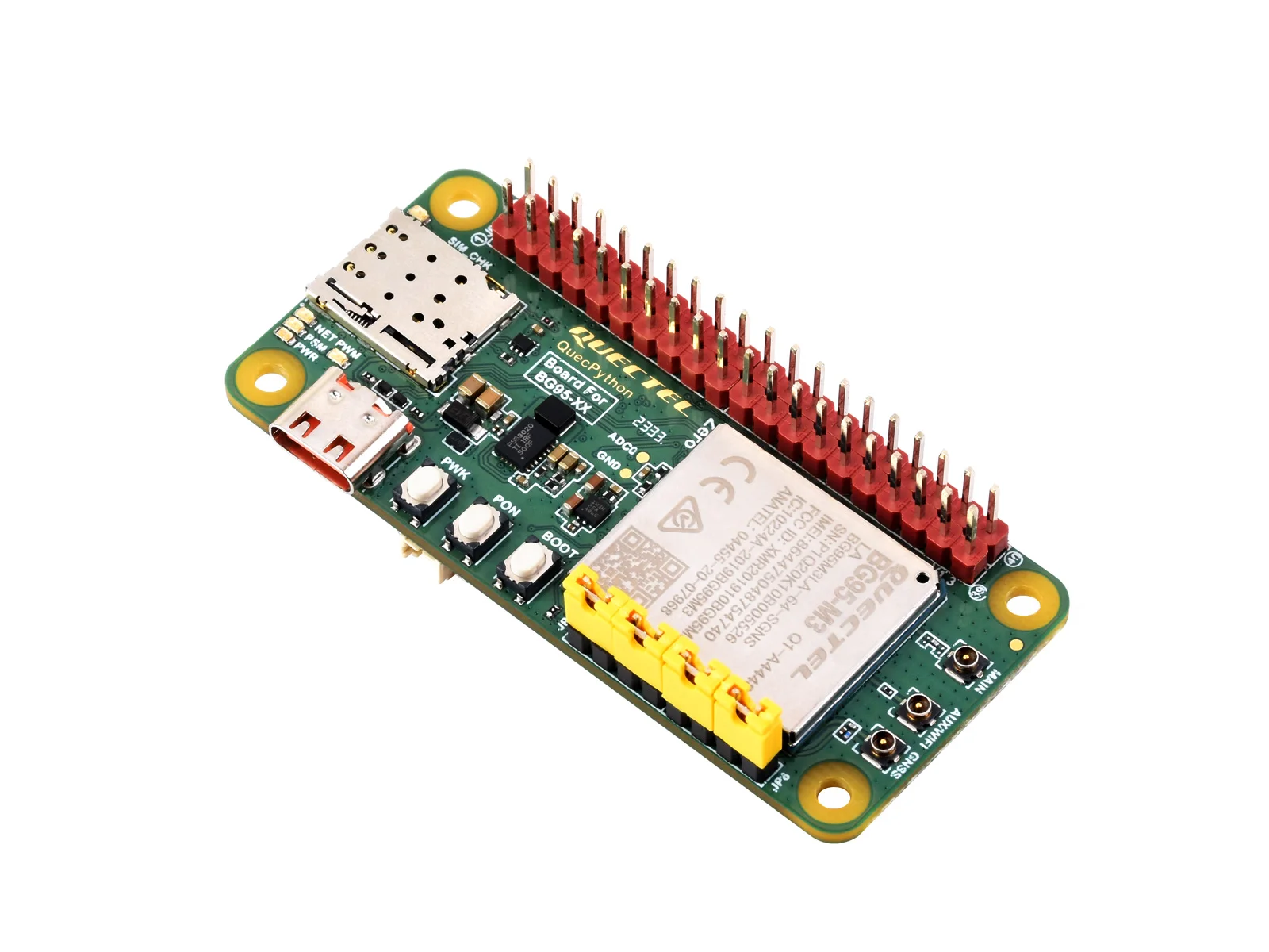 Imagem -02 - Waveshare-evb Development Board Projetado para Quecpython Baixo Consumo de Energia Suporta Lte Egprs Comunicação e Gnss Bg95